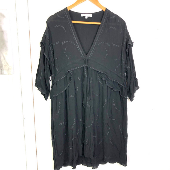 IRO Dress Womens 36 4 S Boho Oversized Fit Embroidered Lined Drawstring Waist - Picture 1 of 11
